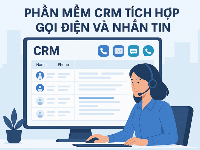 Phần mềm quản lý khách hàng tích hợp gọi điện và nhắn tin – Tăng 2x hiệu suất CSKH