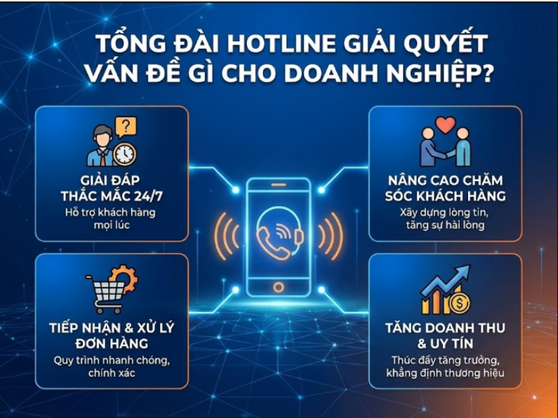 Tổng đài Hotline giúp doanh nghiệp không mất khách vì cuộc gọi nhỡ 3 Tổng đài hotline giải quyết nhiều vấn đề cho doanh nghiệp