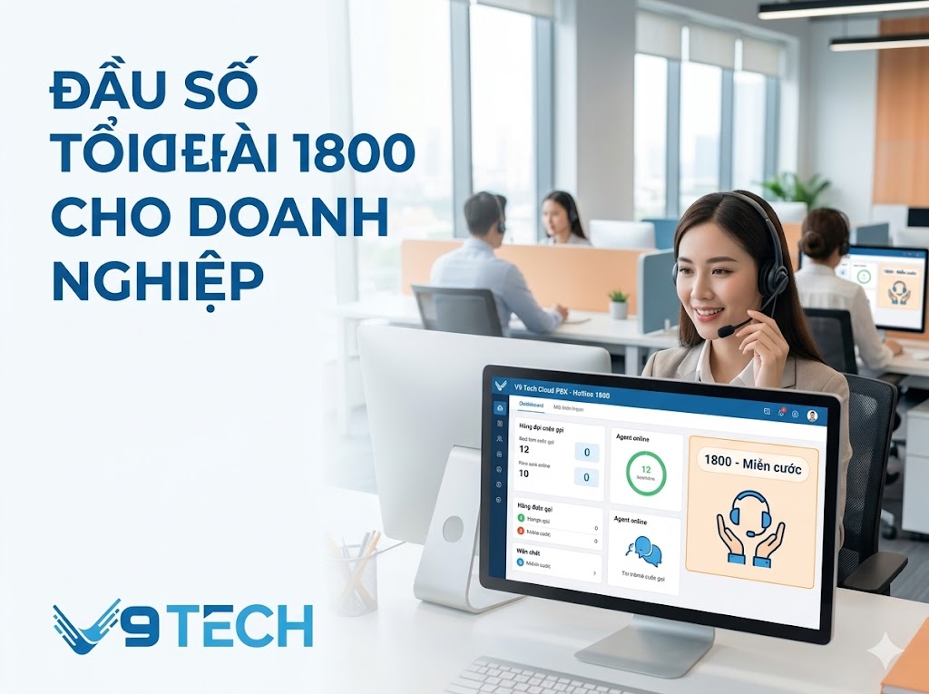 Đầu số tổng đài 1800 V9 Tech – Giải pháp hotline miễn phí cước gọi cho khách hàng