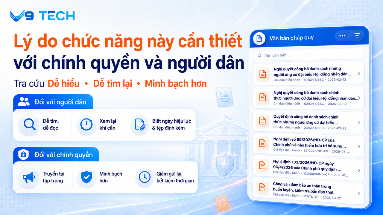 Lý do văn bản pháp quy cần thiết với Chính quyền & Địa phương
