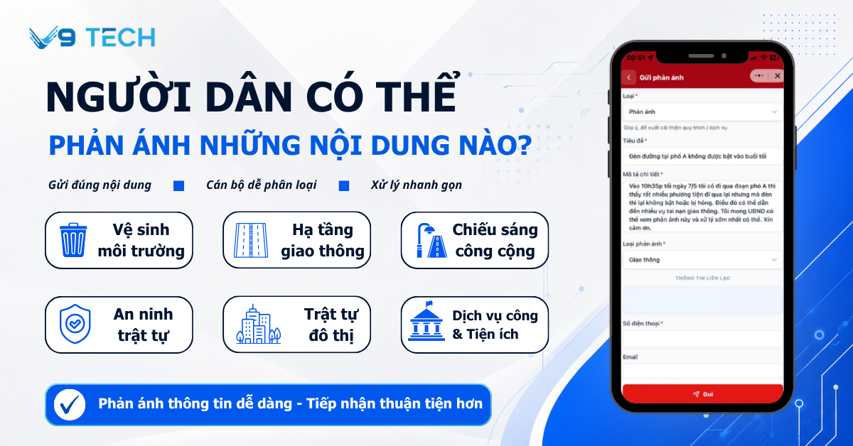 Người dân có thể phản ánh những nội dung nào?