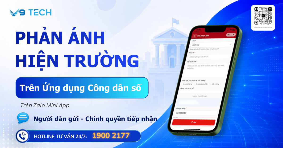 Phản ánh hiện trường trên Ứng dụng Công dân số trên Zalo Mini App: Người dân gửi, chính quyền tiếp nhận xử lý