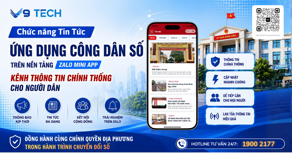 Chứ năng Tin tức của Ứng dụng công dân số trên nền tảng Zalo Mini App