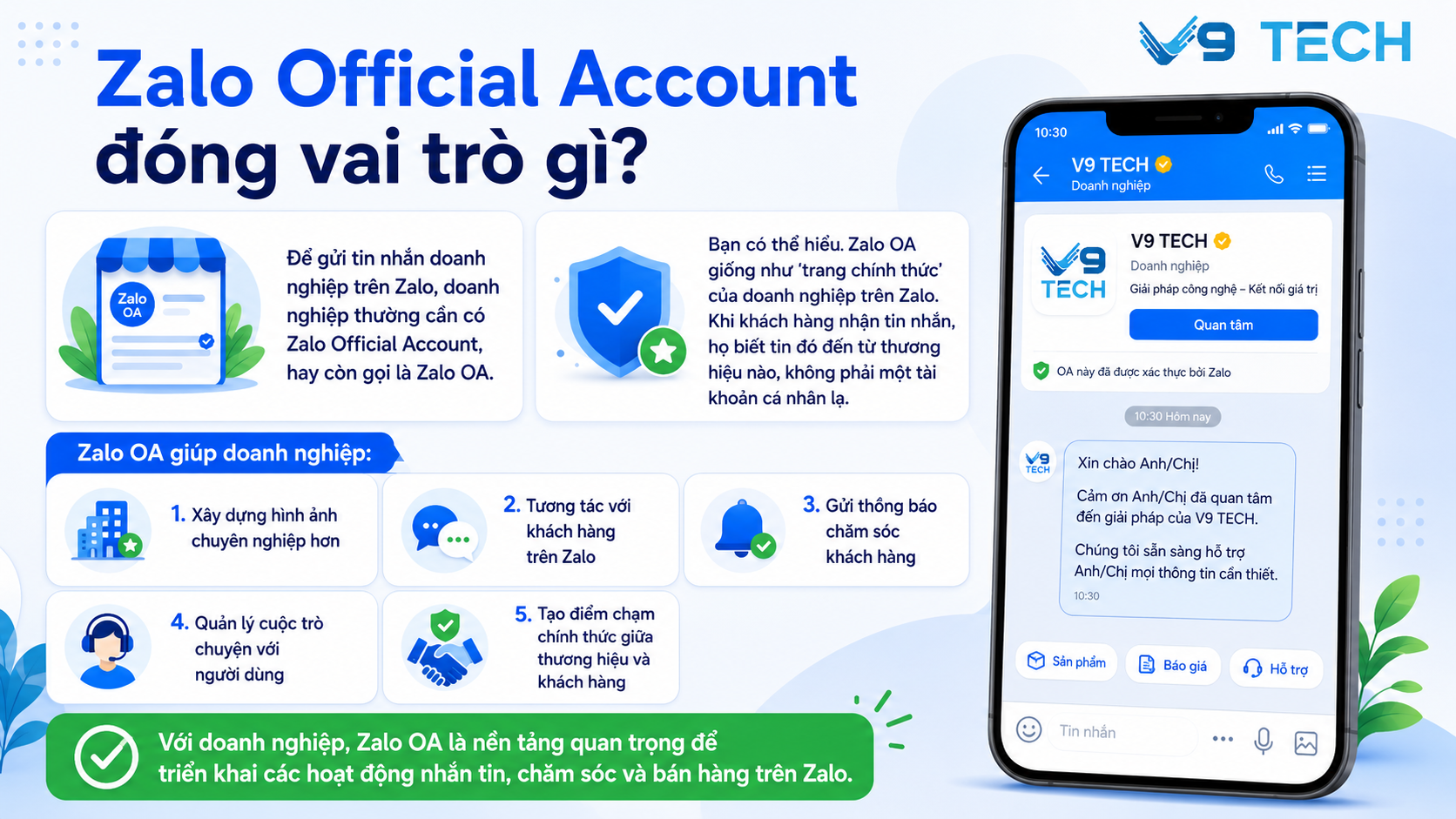 Zalo Offcial Account đóng vai trò gì?