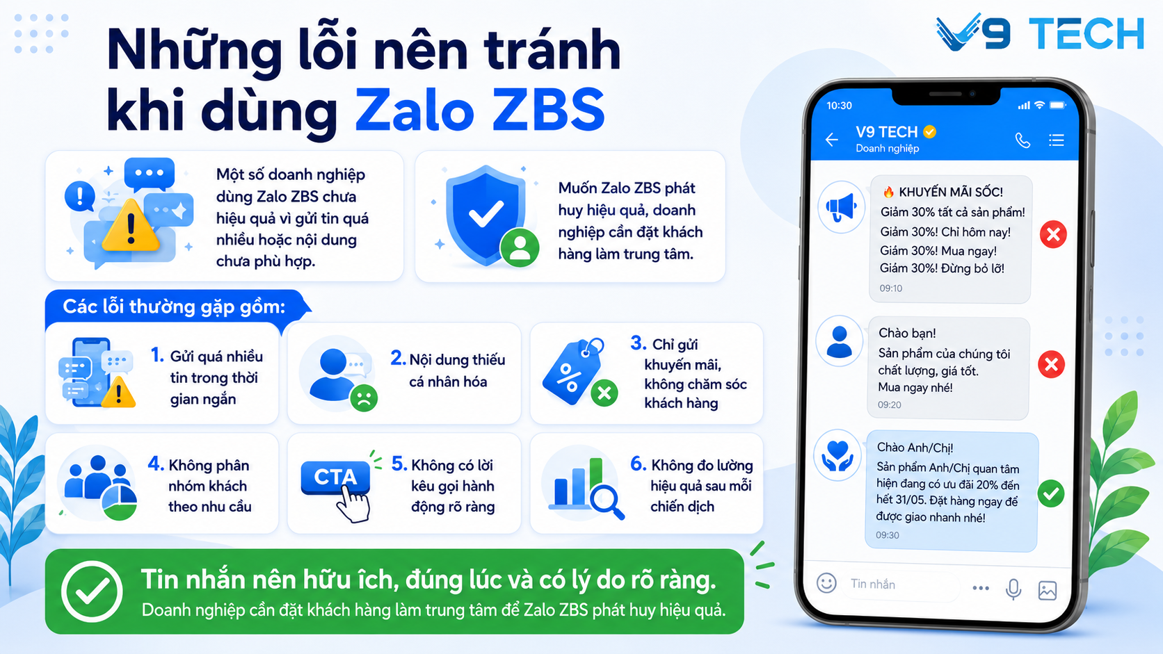 Những lỗi nên tránh khi sử dụng Zalo ZBS