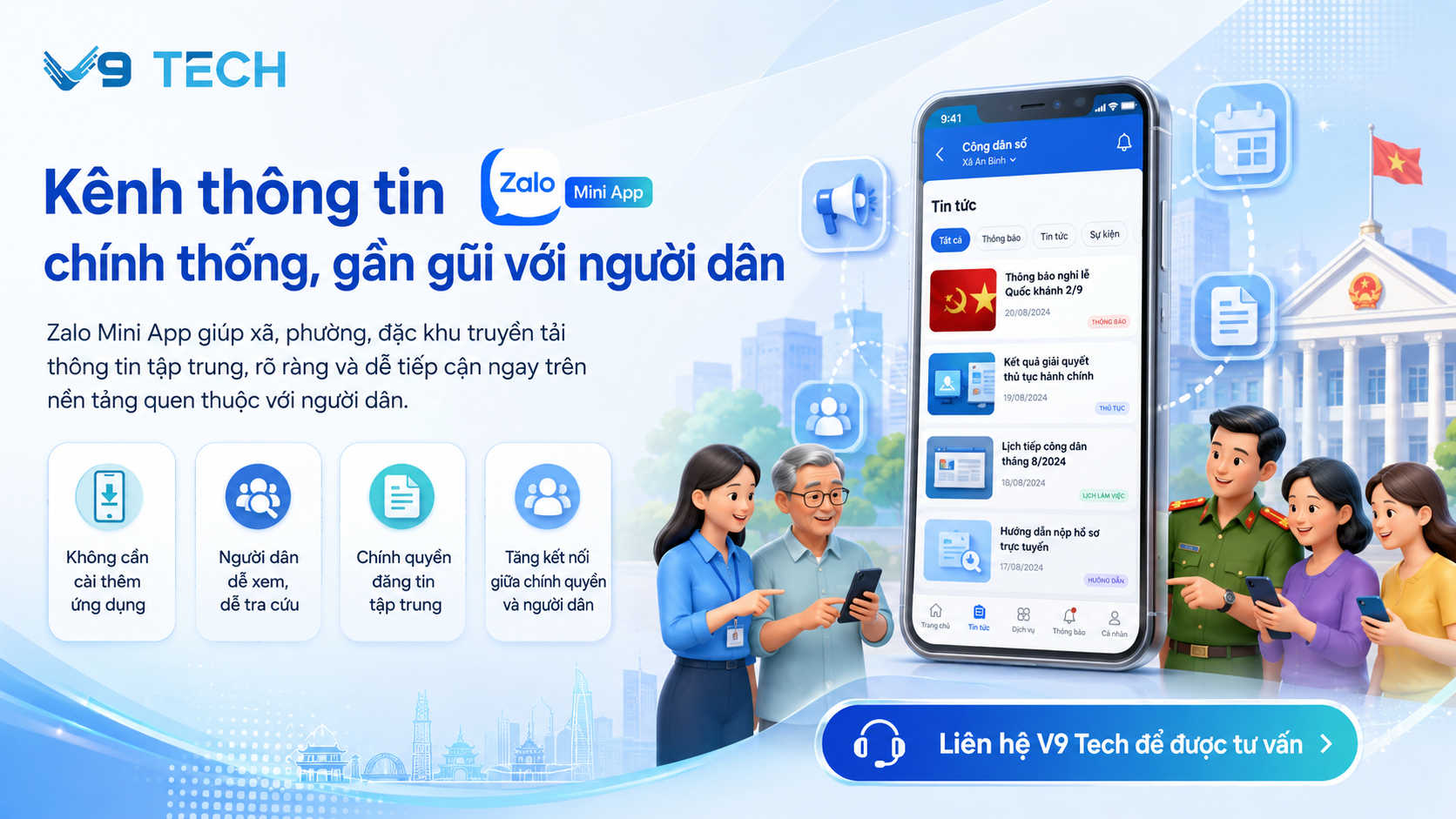 Kênh truyền thông số phù hợp và tiện lợi dành cho xã, phường và đặc khu
