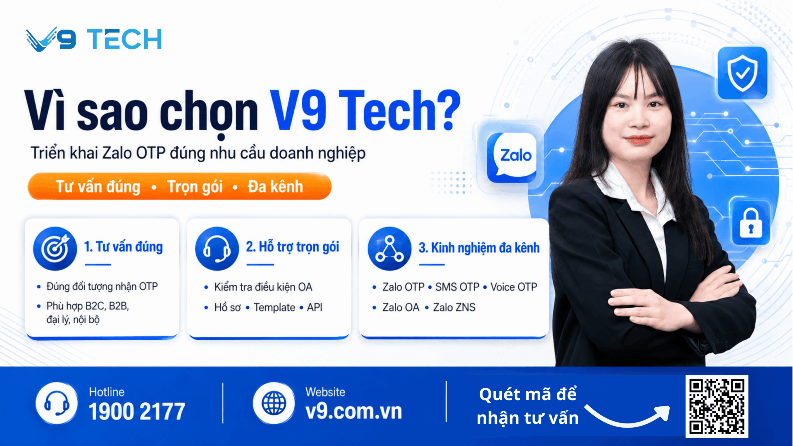 Lý do chọn V9 Tech để triển khai giải pháp xác thực Zalo OTP