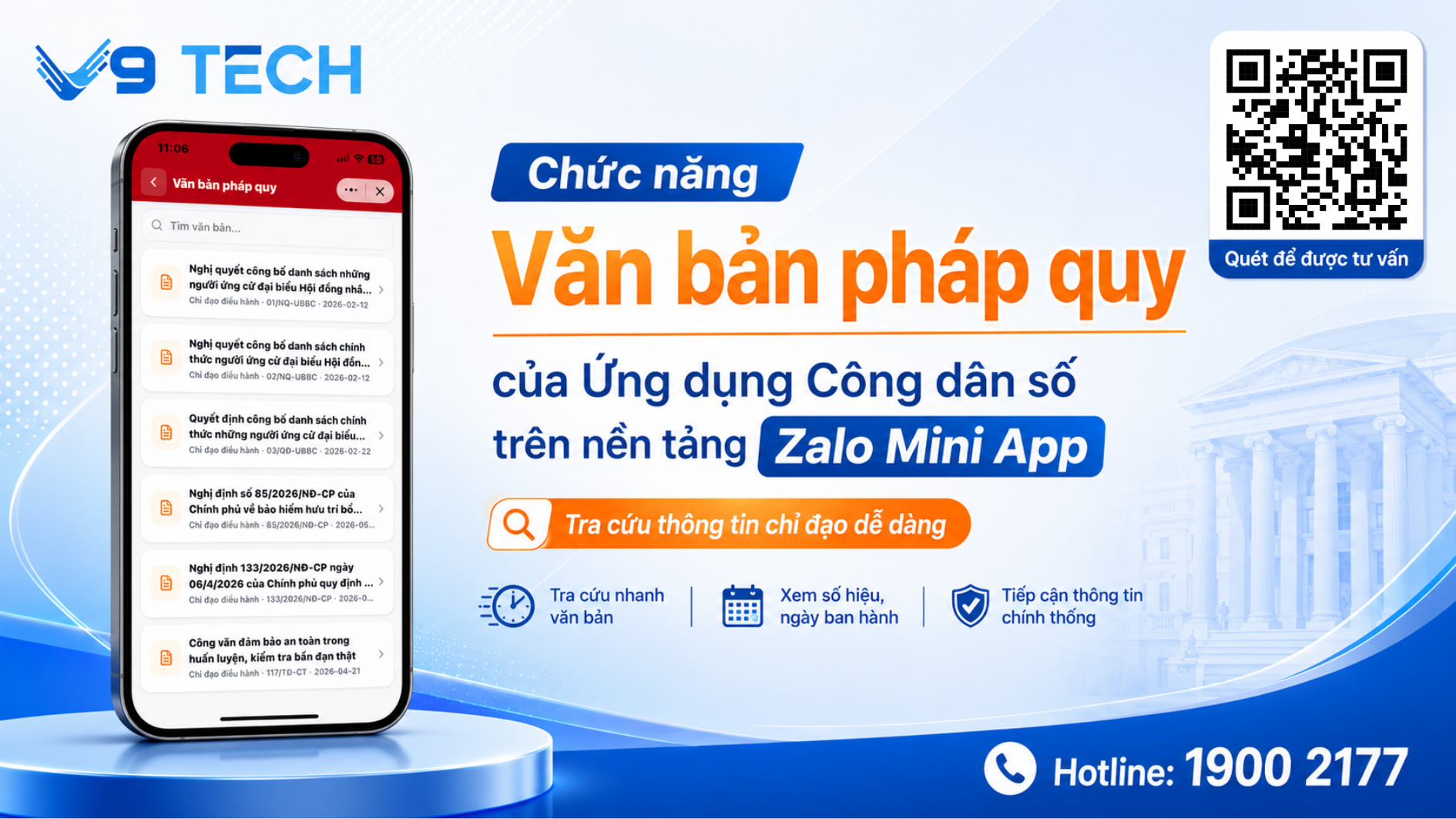 Chức năng Văn bản pháp quy trên Zalo Mini App