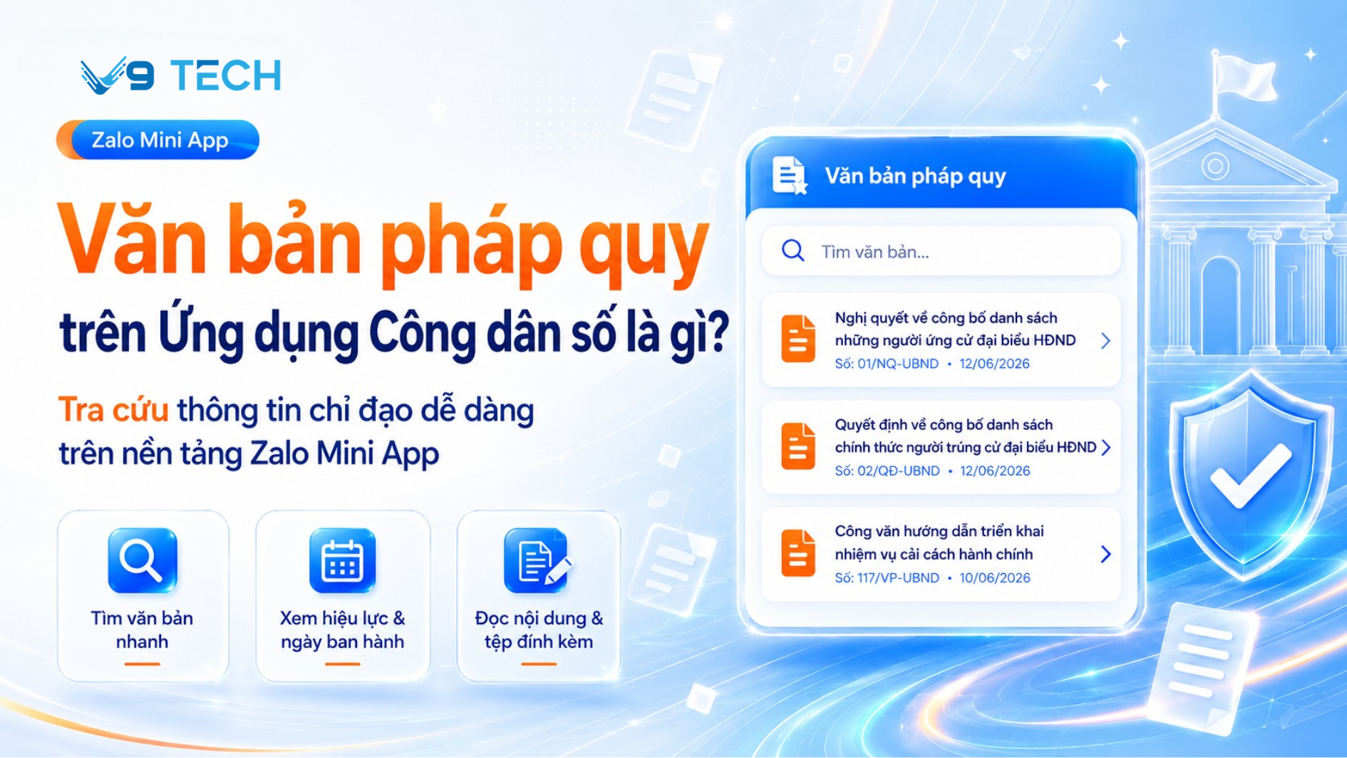 Văn bản pháp quy của Ứng dụng công dân số là gì?