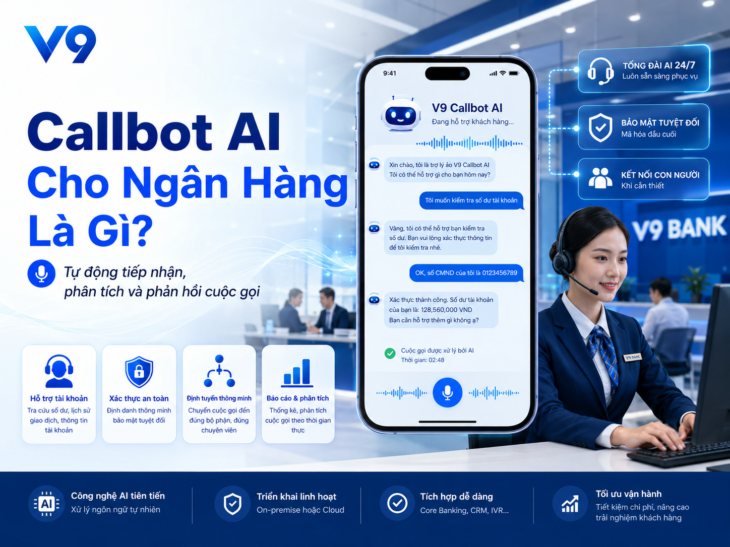 Callbot AI cho ngân hàng có thay thế hoàn toàn tổng đài viên không?