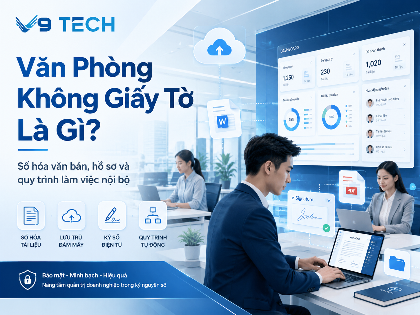 Xây dựng văn phòng không giấy tờ với giải pháp V9 E-Office 2 Xây dựng văn phòng không giấy tờ với giải pháp V9 E-Office