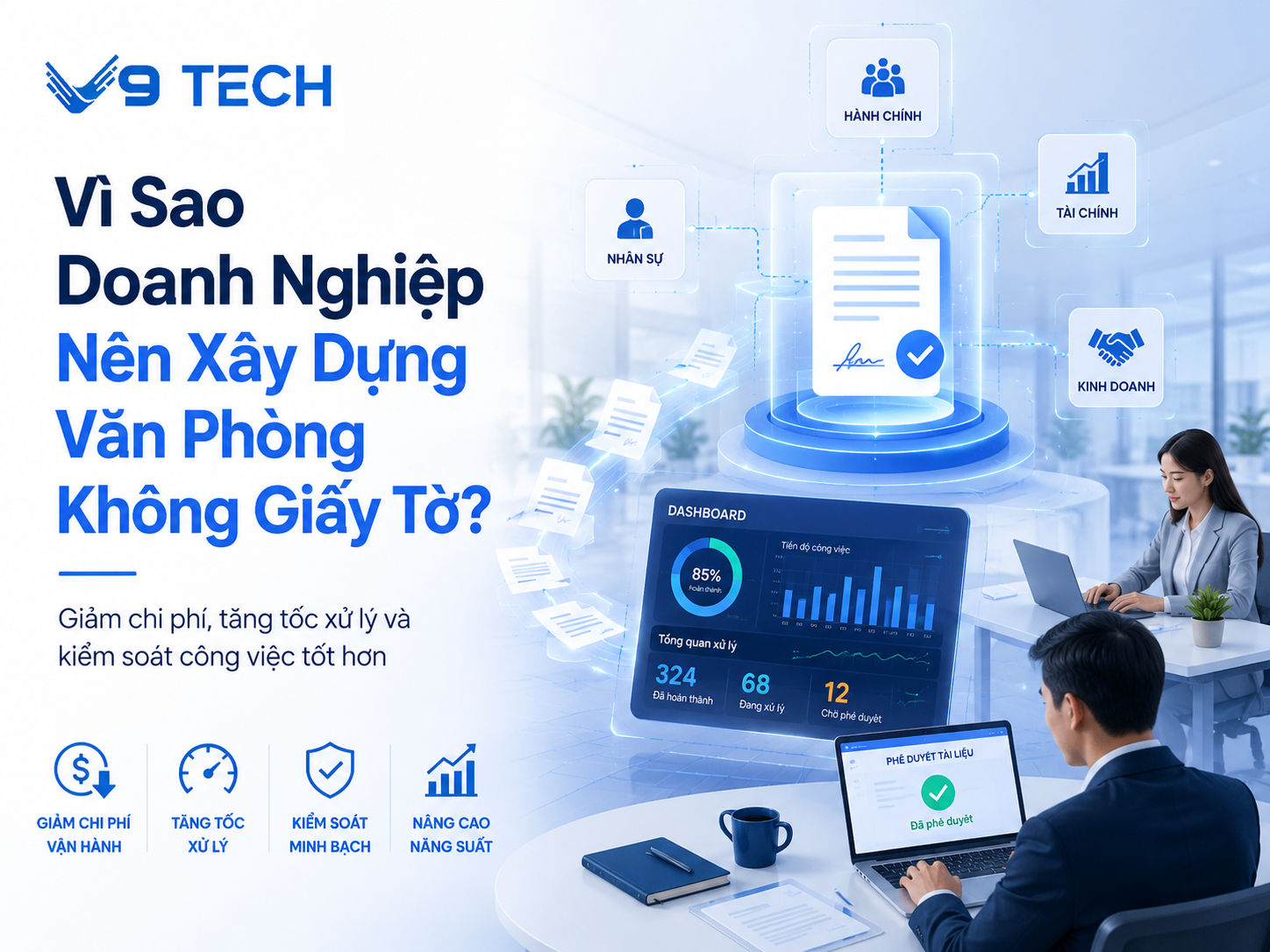 Xây dựng văn phòng không giấy tờ với giải pháp V9 E-Office 3 Xây dựng văn phòng không giấy tờ với giải pháp V9 E-Office