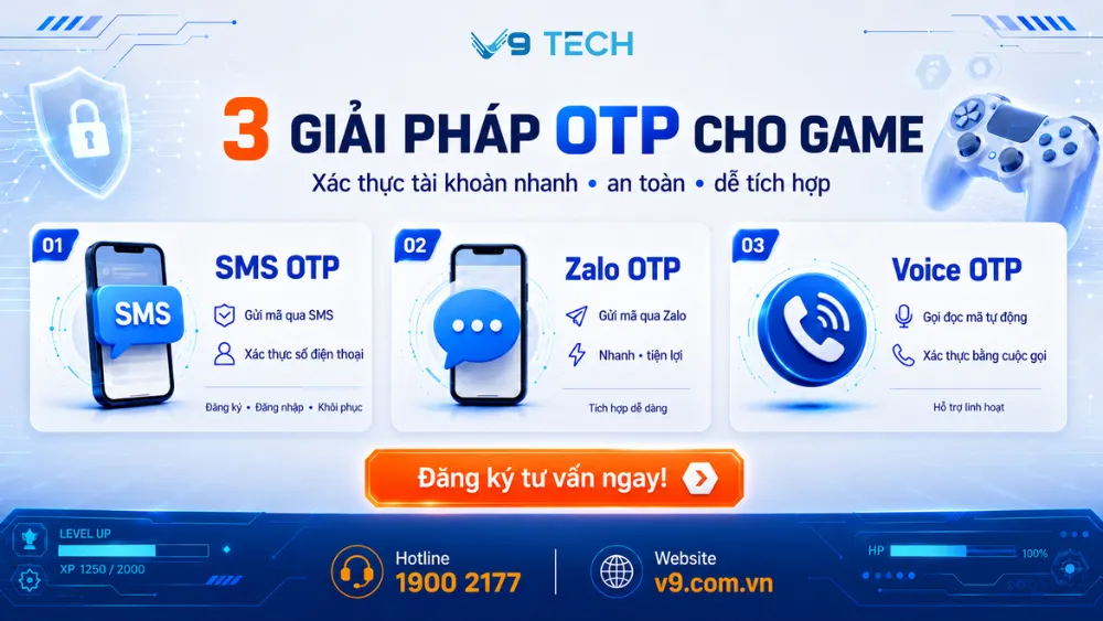 Giải pháp OTP xác thực tài khoản game mới nhất 2026 6 3 giải pháp otp xác thực tài khoản game