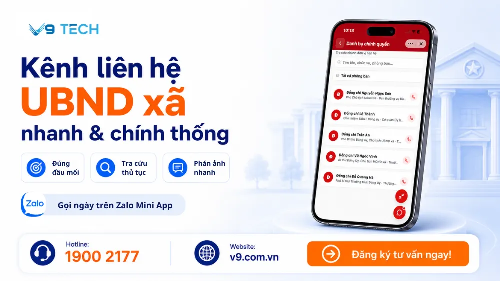 Liên hệ UBND xã nhanh chóng qua Công dân số trên Zalo Mini App 2026 3 Liên hệ UBND xã 1