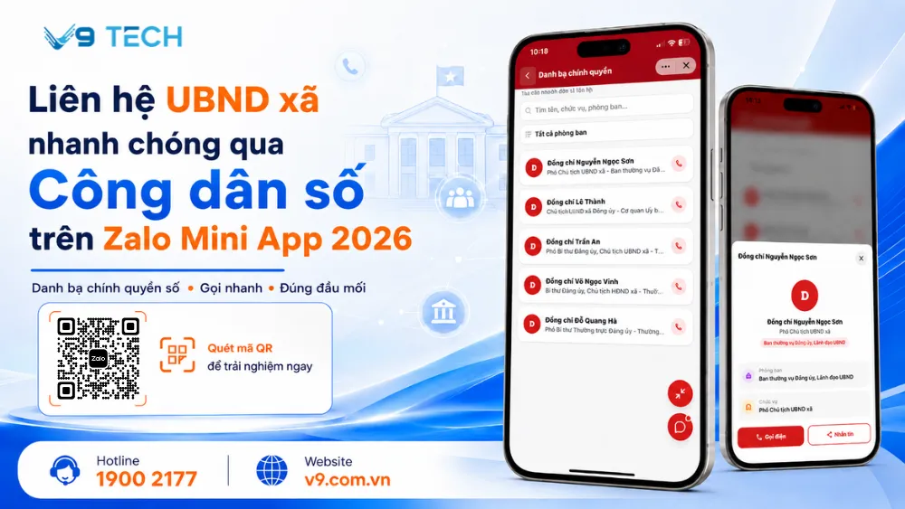 Liên hệ UBND xã nhanh chóng qua Công dân số trên Zalo Mini App 2026
