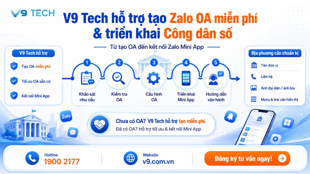 Miễn phí Zalo OA cho xã phường triển khai Zalo Mini App 2026 10 Miễn phí Zalo OA cho xã phường 4