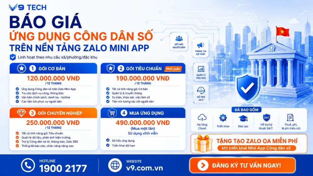 Miễn phí Zalo OA cho xã phường triển khai Zalo Mini App 2026 13 Miễn phí Zalo OA cho xã phường 6