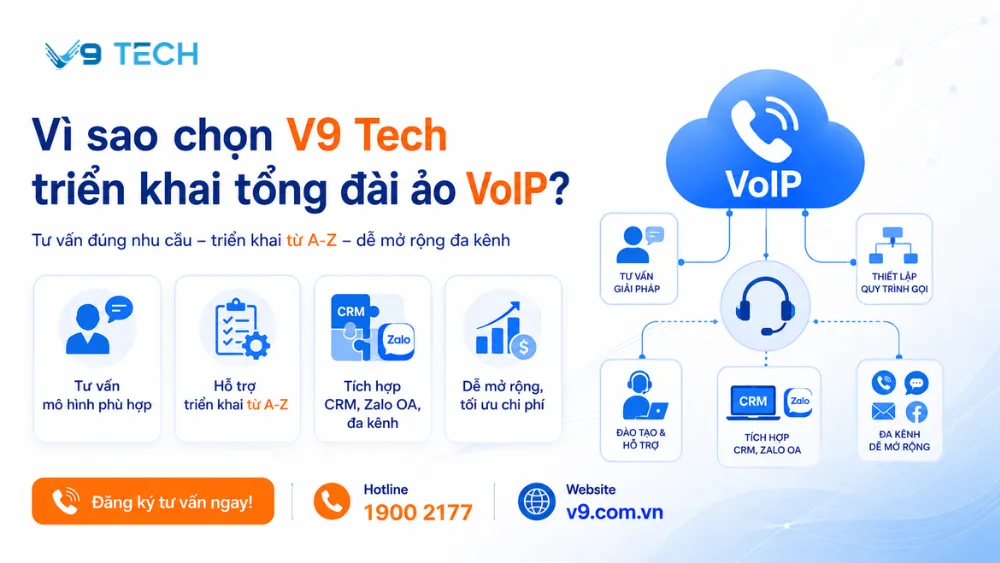 Tổng đài ảo VoIP là gì và cách triển khai như thế nào 2026? 13 Tổng đài ảo VoIP 8