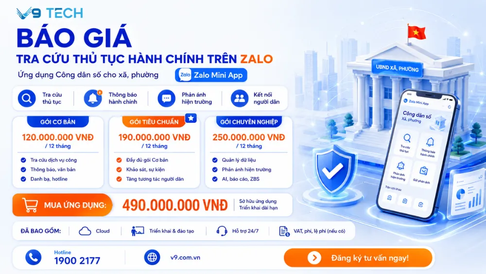 tra cứu thủ tục hành chính trên Zalo 7