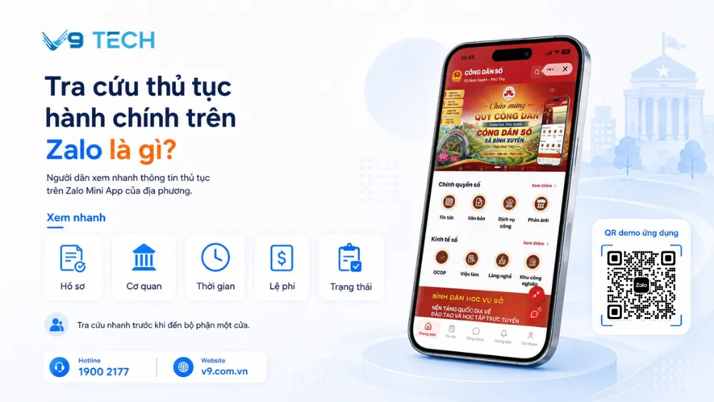 tra cứu thủ tục hành chính trên zalo 1