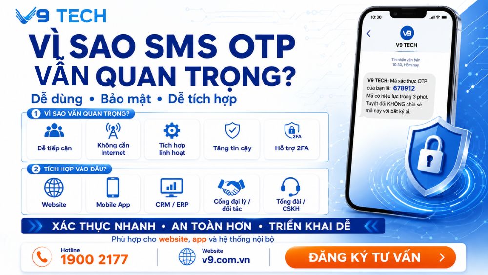 vì sao sms otp vẫn quan trọng