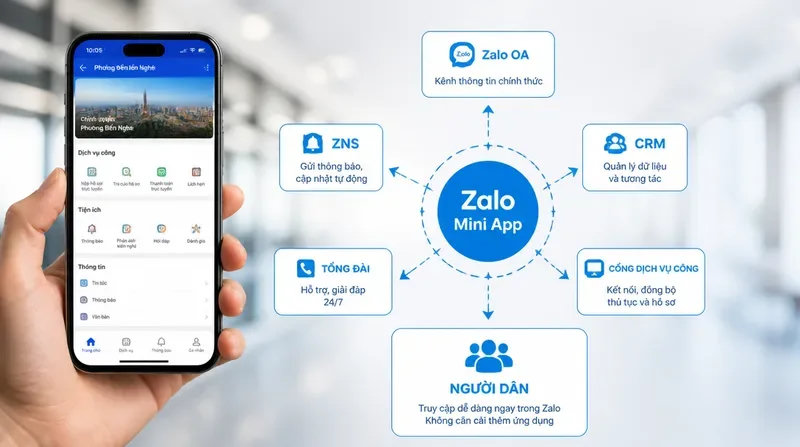 zalo  mini app chính quyền địa phương 2 cấp hoạt động như thế nào?
