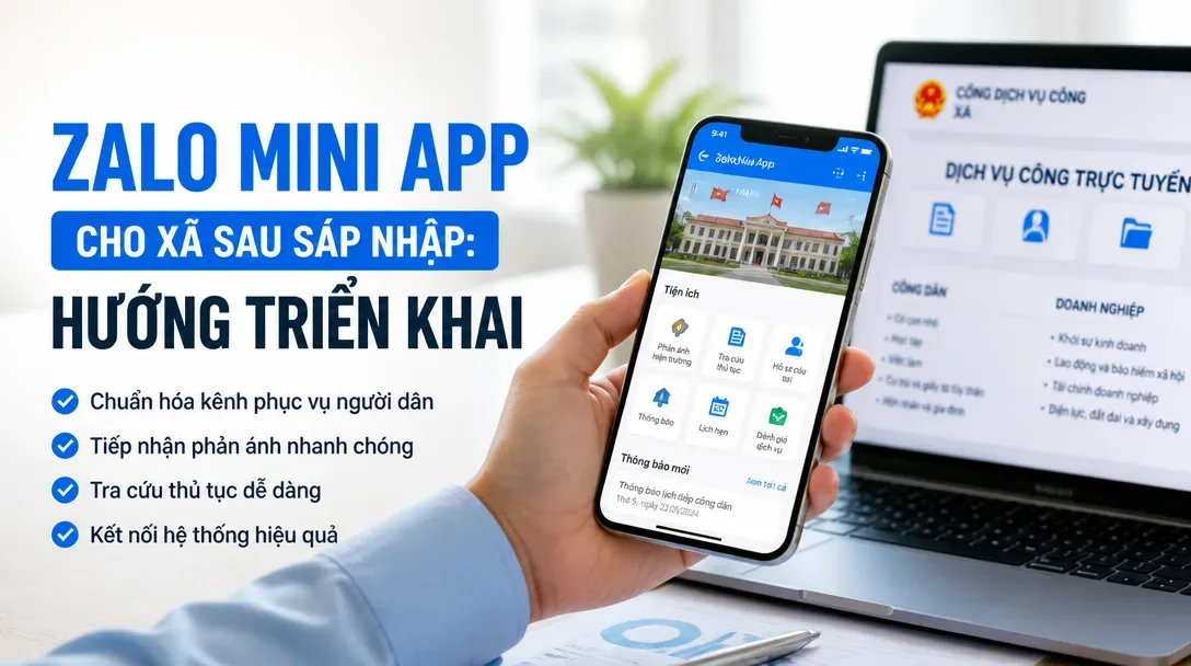 Zalo Mini App cho xã sau sáp nhập: hướng triển khai