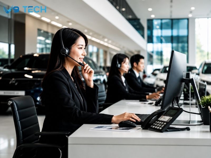 Giải pháp tổng đài cho showroom ô tô chuyên nghiệp, dễ quản lý 3 tổng đài cho showroom ô tô