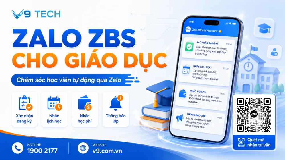 Zalo ZBS cho giáo dục chăm sóc học viên tự động 2026 1 zao zbs cho giáo dục