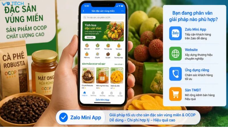 zalo mini app sàn đặc sản vùng miền