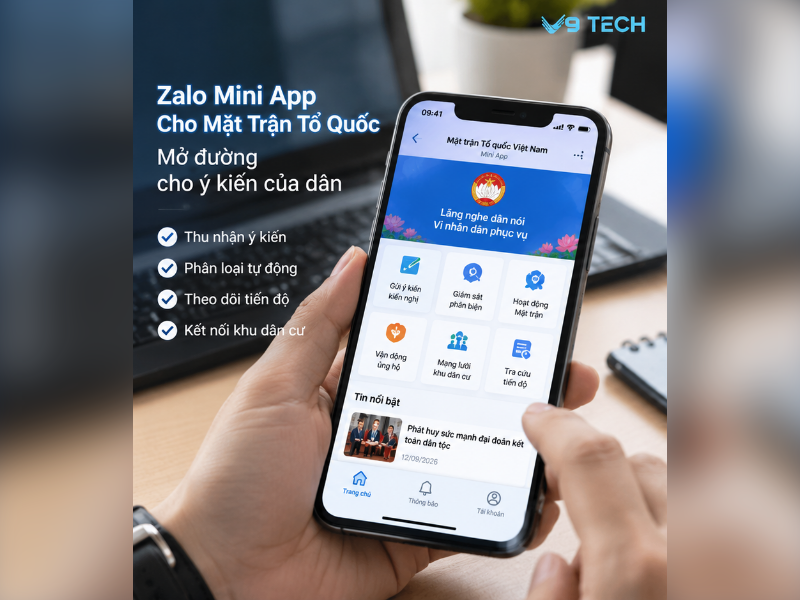 zalo mini app cho Mặt trận Tổ quốc