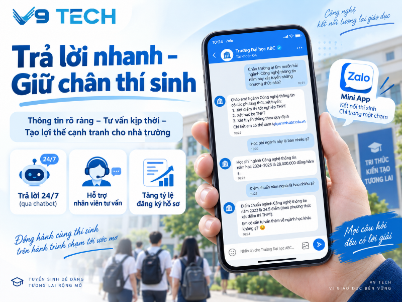 zalo mini app cho trường đại học cao đẳng