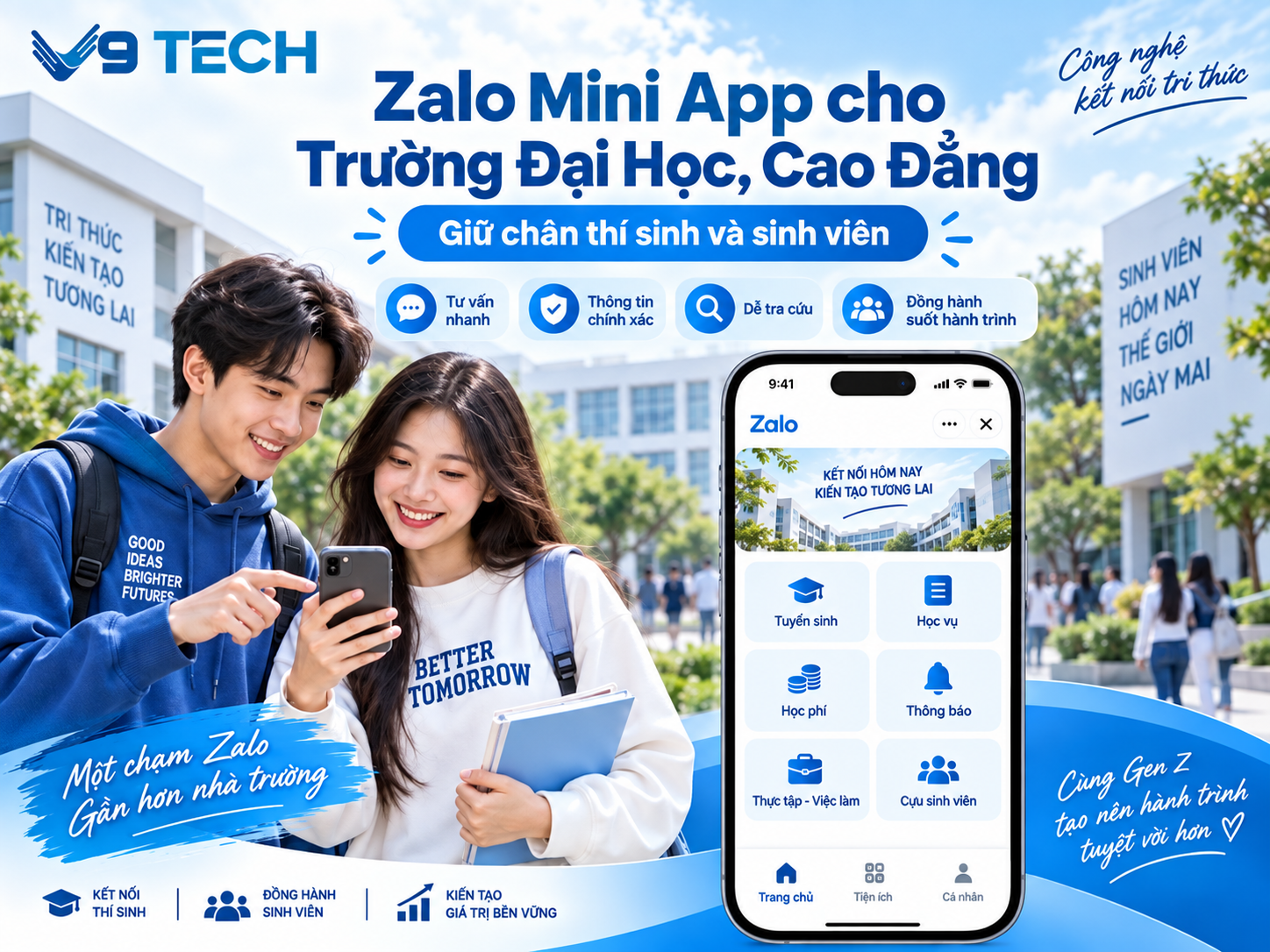 Zalo Mini App Cho Trường Đại Học Cao Đẳng: Giữ Chân Thí Sinh