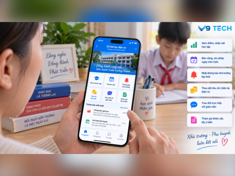 zalo mini app sổ liên lạc điện tử trường học