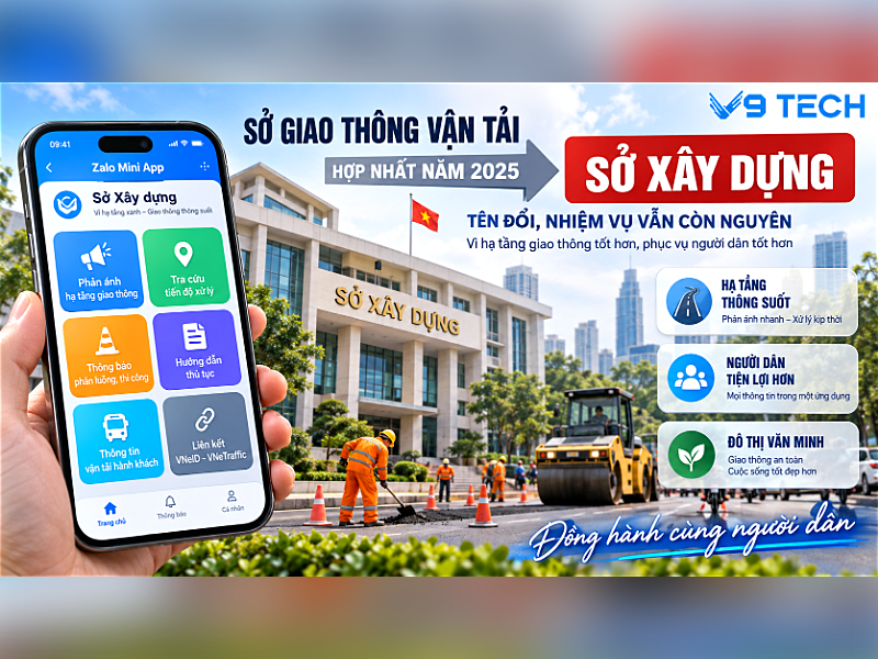 zalo mini app cho Sở Giao thông Vận tải